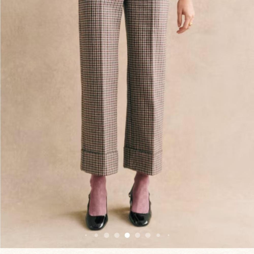 Sezane check Damon pants 48